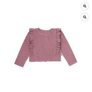 NWT Size 2T Modern Moments Dark Rose Ruffled Long Sleeve Top